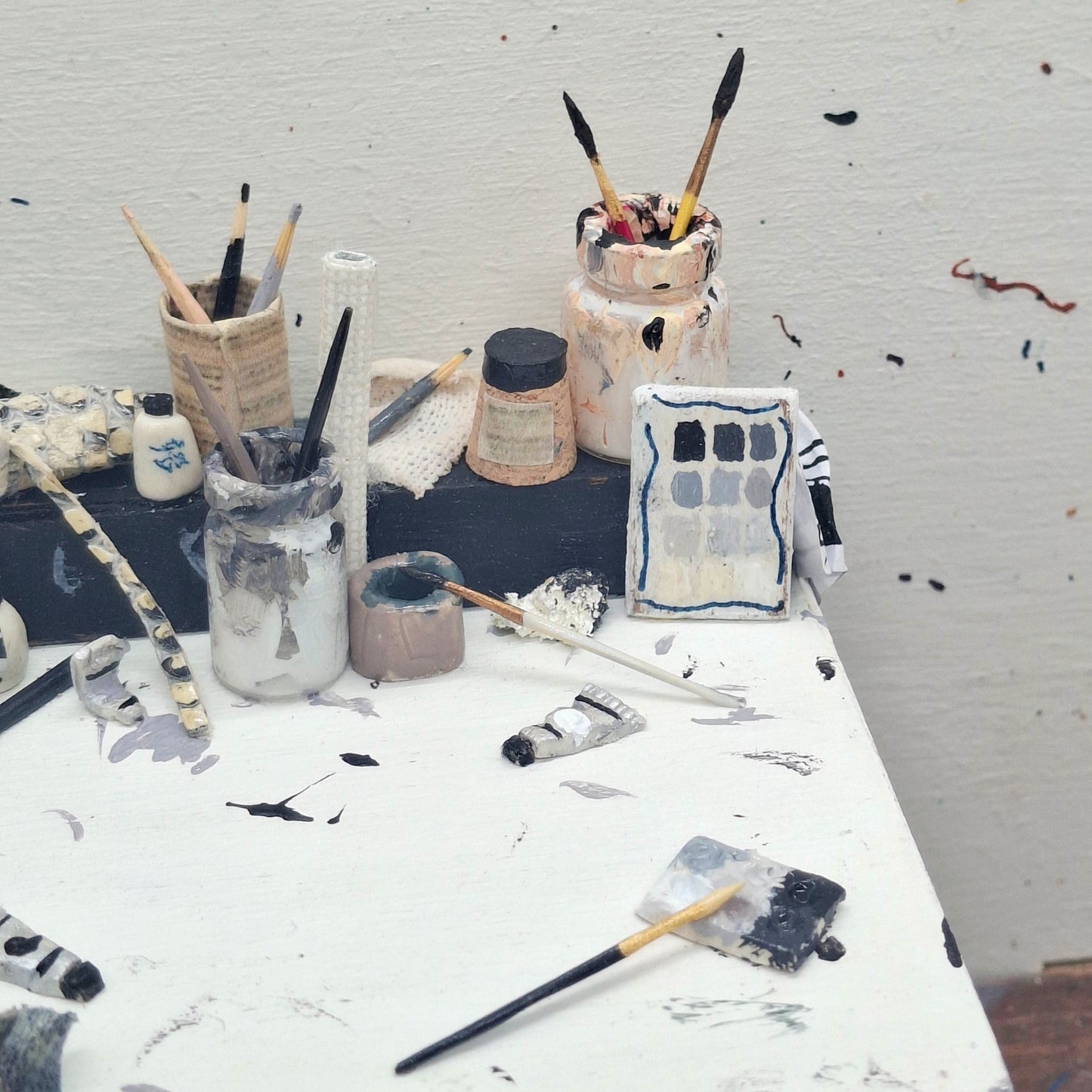 Monochrome Artists Square Table