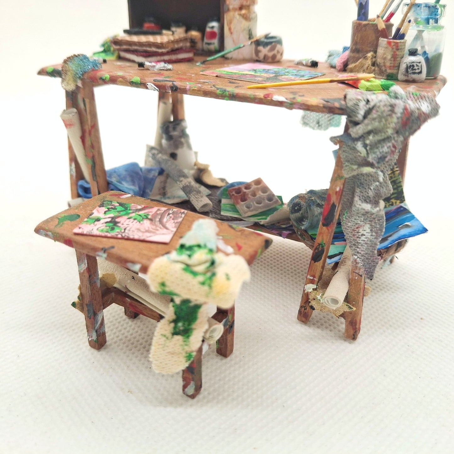 Miniature Artists Table and Stool Set