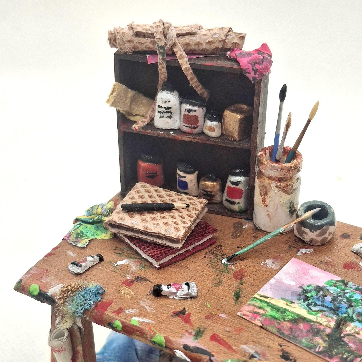 Miniature Artists Table and Stool Set