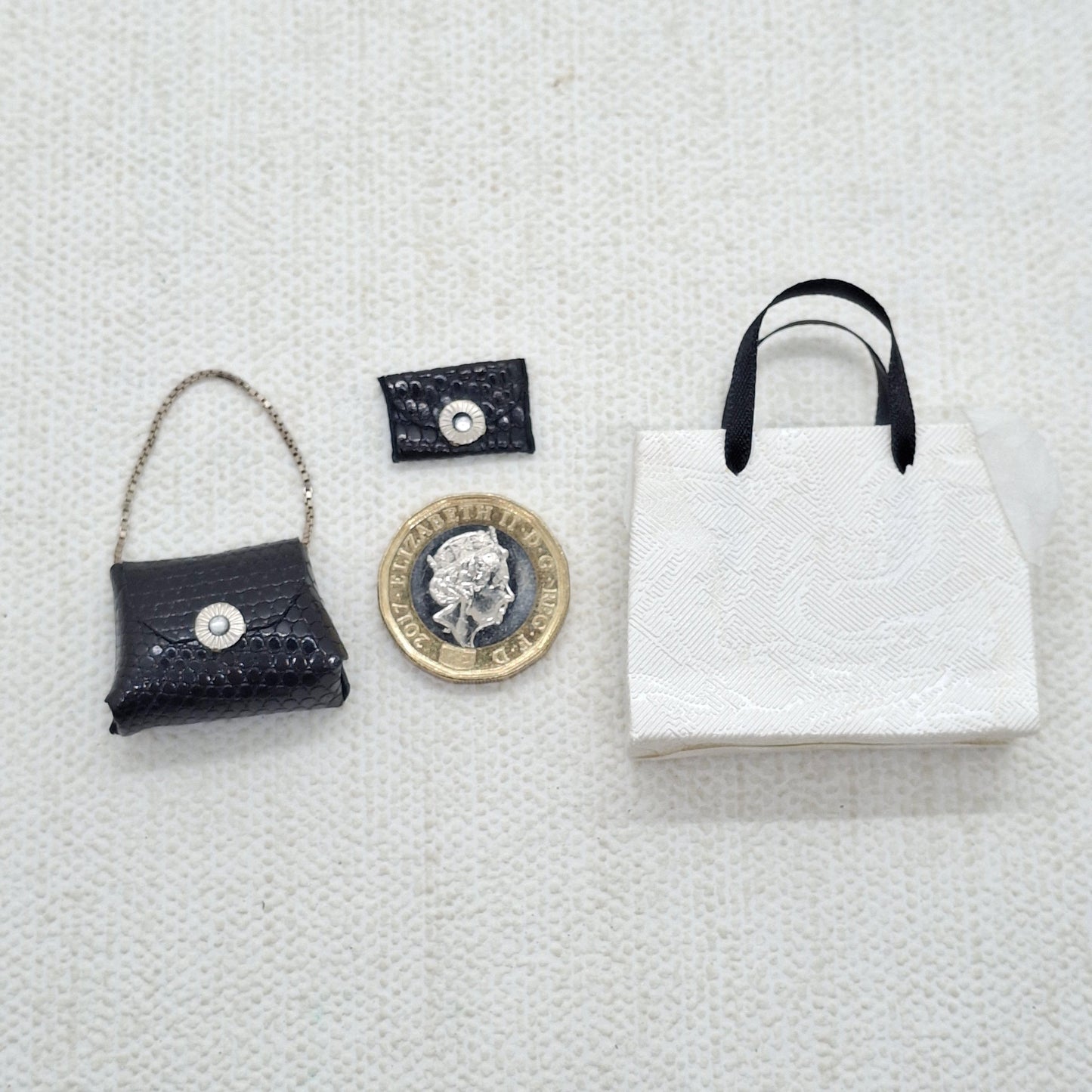 Dollhouse Leather Handbag Shopping Set