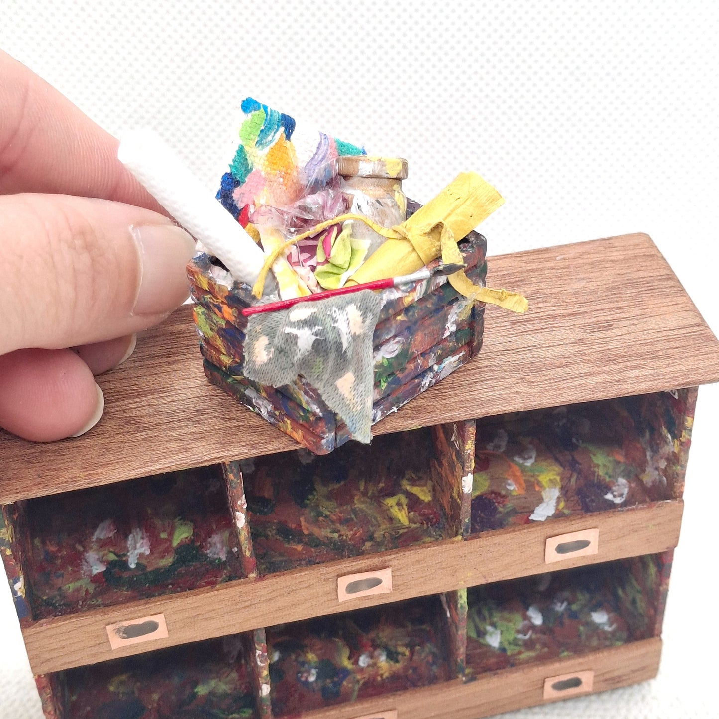 Paint Splatter Cabinet Unit