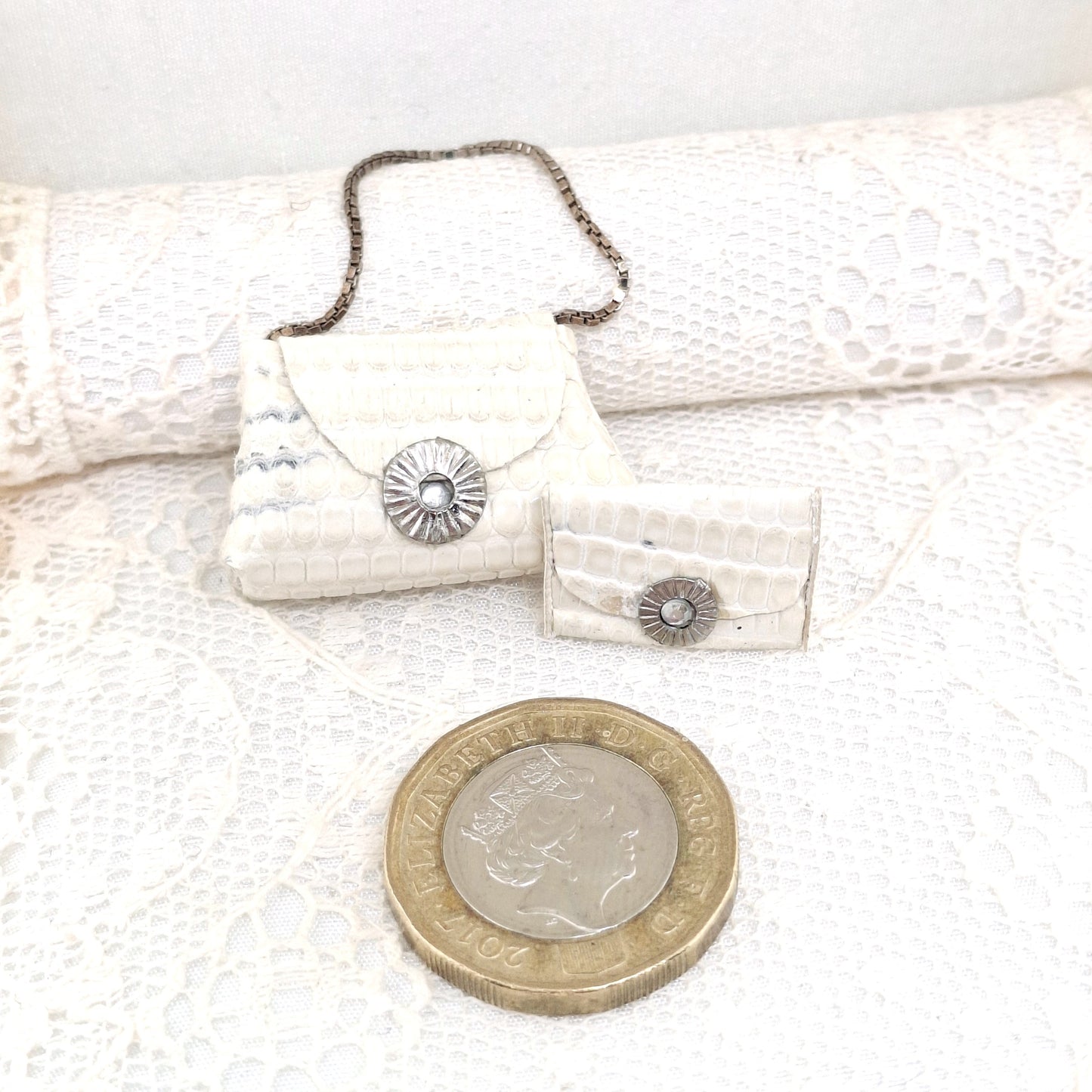Miniature Leather Handbag & Purse Set