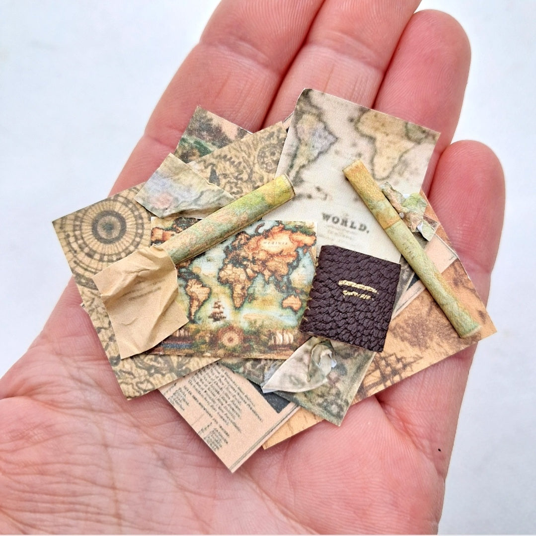 Mini Scale World Map Miniature World Maps β Florence Felts Miniatures