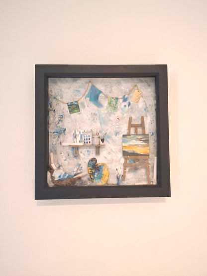 Large Framed Artists Diorama