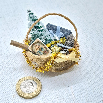 Gold Christmas Basket