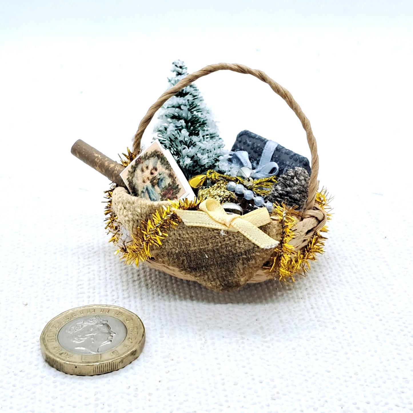 Gold Christmas Basket