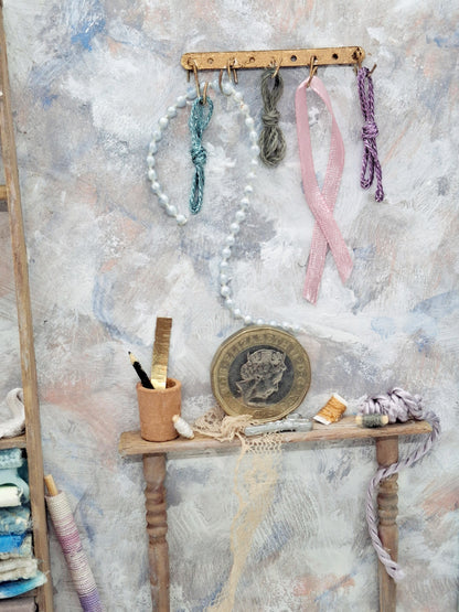 Large Framed Sewing Diorama