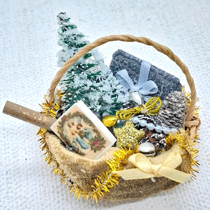 Gold Christmas Basket