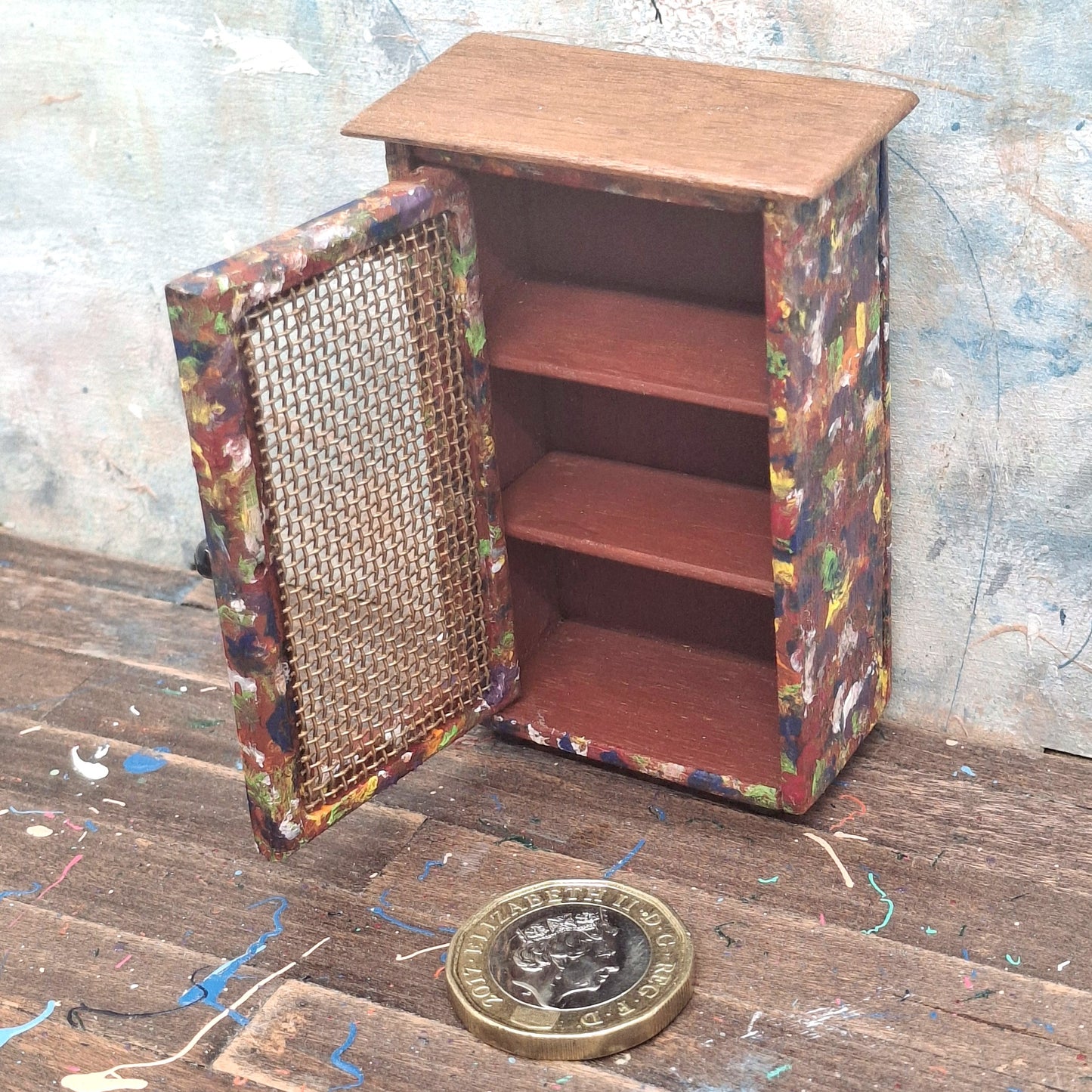 Paint Splatter Cupboard Unit