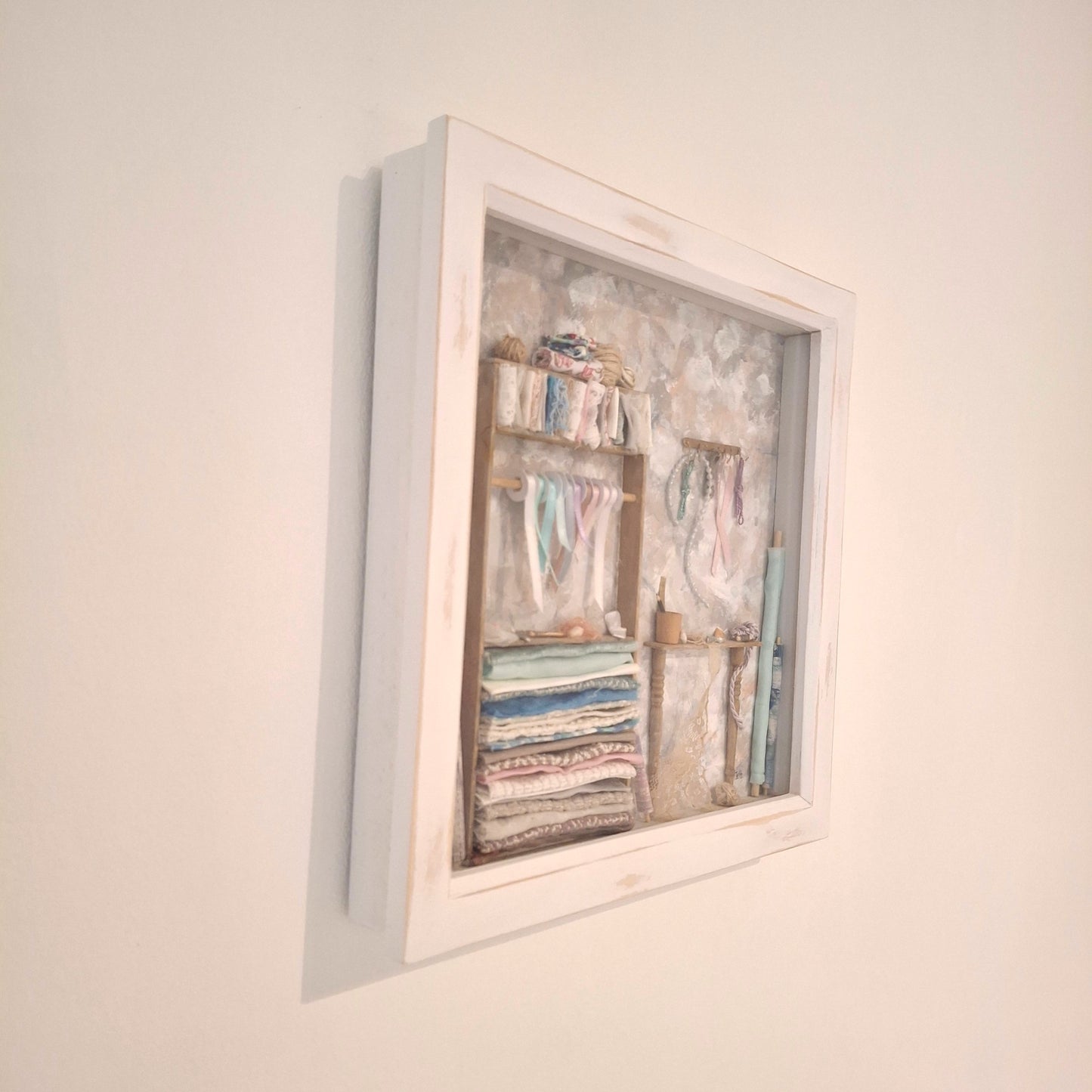 Large Framed Sewing Diorama