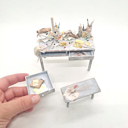 Artists Desk and Stool Set