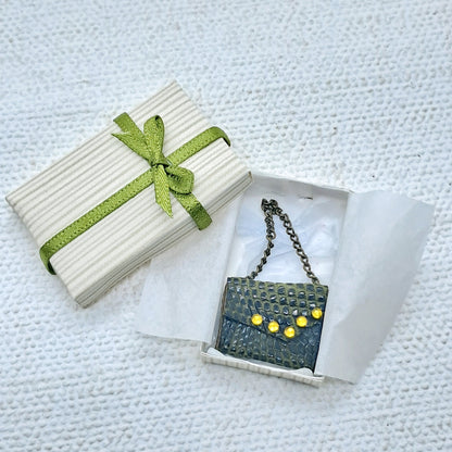 Green Leather Purse Set