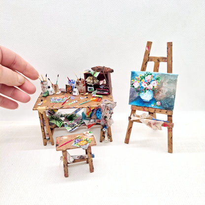 Miniature Art Studio Set