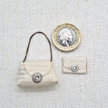 Miniature Leather Handbag & Purse Set
